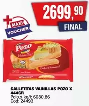 Pozo - GALLETITAS VAINILLAS X 444GR