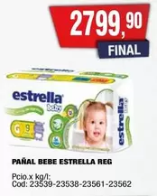 Estrella - PAÑAL BEBE REG