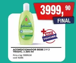 X$ - ACONDICIONADOR BEBE JYJ TRADIC.