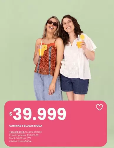 CAMISAS Y BLUSAS MODA