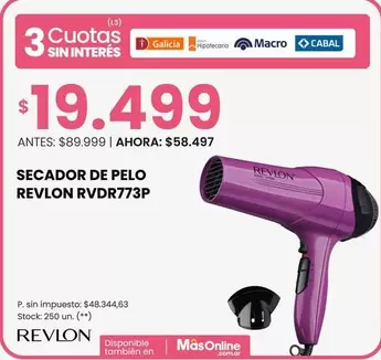 Revlon - SECADOR DE PELO RVDR773P