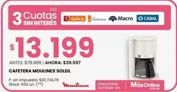 Moulinex - CAFETERA SOLEIL