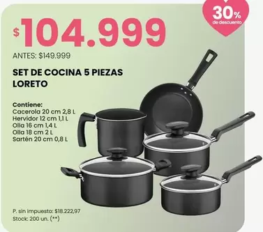 SET DE COCINA 5 PIEZAS