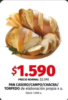 X$ - PAN CASERO/CAMPO/CHACRA/TORPEDO