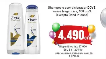 Dove - Shampoo o acondicionador