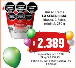 La Serenísima - Queso crema