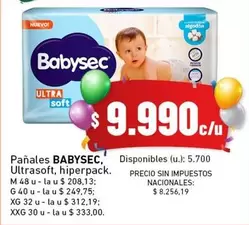 Babysec - Pañales Ultrasoft, hiperpack