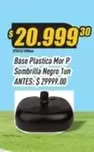 Mor - Base Plastica  P Sombrilla Negro 1un