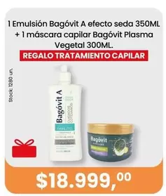 Efecto - Emulsión A efecto seda 350ML + máscara capilar Plasma Vegetal 300ML