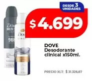 Dove - Desodorante clinical x150ml.