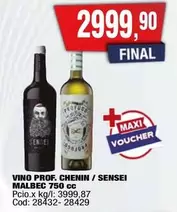 Sense - PROF. CHENIN / SENSEI MALBEC