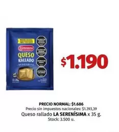 La Serenísima - Queso rallado