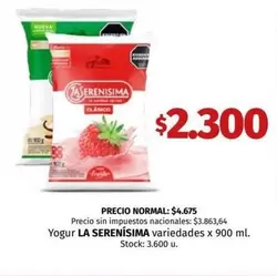La Serenísima - Yogur variedades
