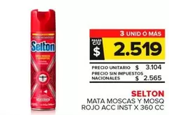 Selton - Mata Moscas Y Mosq Rojo Acc Inst 