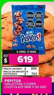 Pepitos - Galletitas C/Chips Chocolate Mini 