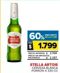 Stella Artois - Cerveza Blanca Porron