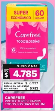 Carefree - Protectores Diarios  Todos Los Dias 