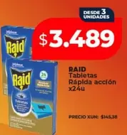 Raid - Tabletas Rápida acción