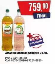 Marolio - AMARGO SABORES