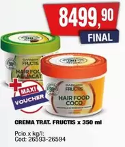 GARNIER - CREMA TRAT. FRUCTIS x 350 ml