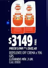 Off - REPELENTE CREMA x 196