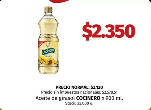 Cocinero - Aceite de girasol