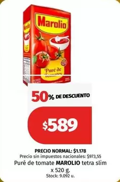 Marolio - Puré de tomate tetra slim