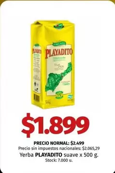 Playadito - Yerba suave x 500 g