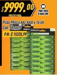 Philco - Pilas AA/AAA x 16 Un
