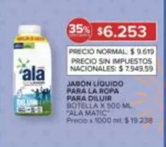 Ala - JABON LIQUIDO PARA LA ROPA PARA DILUIR