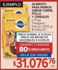Pedigree - ALIMENTO PARA PERROS SABOR CARNE, POLLO Y CEREALES