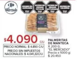 X$ - PALMERITAS DE MANTECA
