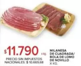 MILANESA DE CUADRADA/ BOLA DE LOMO DE NOVILLO
