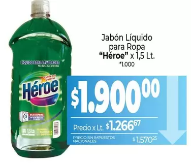 Heroe - Jabón Líquido para Ropa