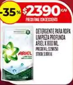 Ariel - DETERGENTE PARA ROPA LIMPIEZA PROFUNDA