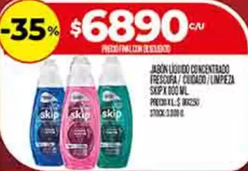 Skip - JABÓN LIQUIDO CONCENTRADO FRESCURA / CUIDADO / LIMPEZA