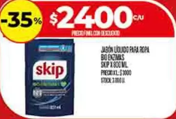 Skip - JABÓN LÍQUIDO PARA ROPA BIO ENZIMAS