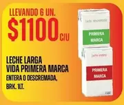 Primera marca - LECHE LARGA VIDA ENTERA O DESCREMADA