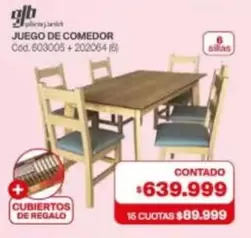 JUEGO DE COMEDOR Cod. 603005 + 202064 (6)