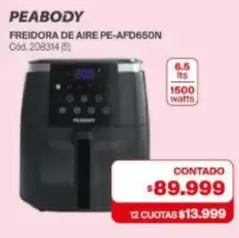 Peabody - FREIDORA DE AIRE PE-AFD650N