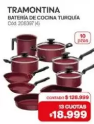 Tramontina - BATERÍA DE COCINA TURQUÍA 206397