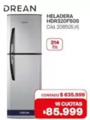 Drean - HELADERA HDR320F50S