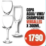 Versalles - AGUA/ VINO/ CHAMPAGNE VERSALLES