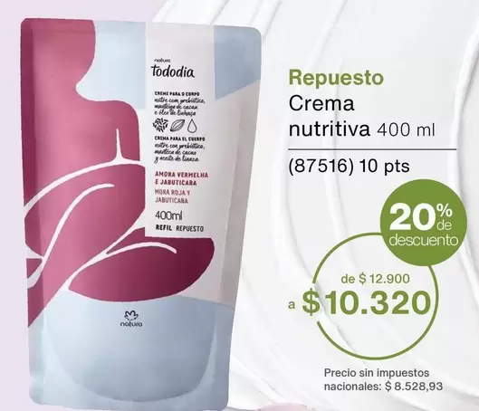 Natura - Crema nutritiva 400 ml