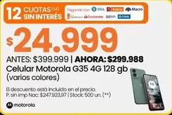 Motorola - Celular  G35 4G 128 gb