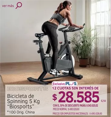 Bicicleta de Spinning 5 Kg