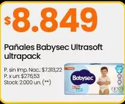 Babysec - Pañales Ultrasoft ultrapack