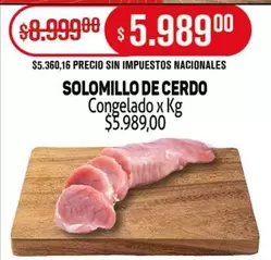 X$ - SOLOMILLO DE CERDO