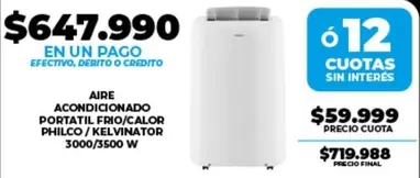 AIRE ACONDICIONADO PORTATIL FRIO/CALOR