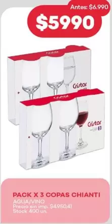 X$ - PACK X 3 COPAS CHIANTI